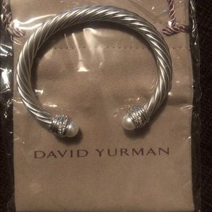 DAVID YURMAN 7mm PEAR and  DIAMOND  silver